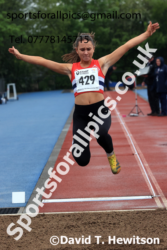Long Jump, 2026 North Eastern Track and Field Champs, Shildon, County Durham. Photo: David T. Hewitson/Sports for All Pics
